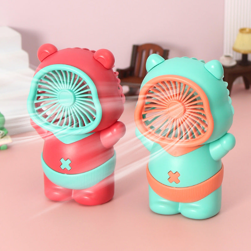 Portable Mini Fan Bear Design Lightweight Personal Handheld Fan