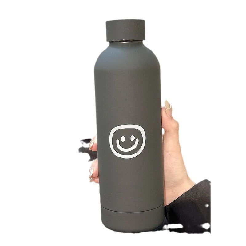 Women's Insulated Stainless Steel Water Bottle Double Vacuum Seal Fun Emoji Design