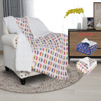 Women's Fleece Blanket Reversible Butterfly Pattern Soft Cozy Throw