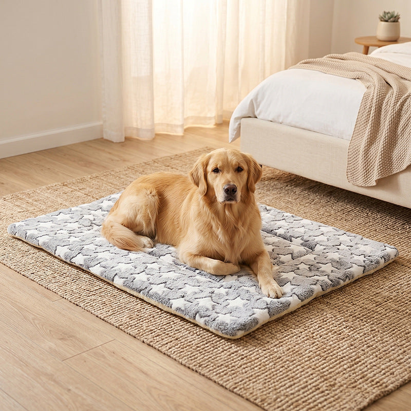 Harrow Soft Plush Pet Bed with Non-Slip Bottom Breathable Sleeping Surface for Dogs and Cats
