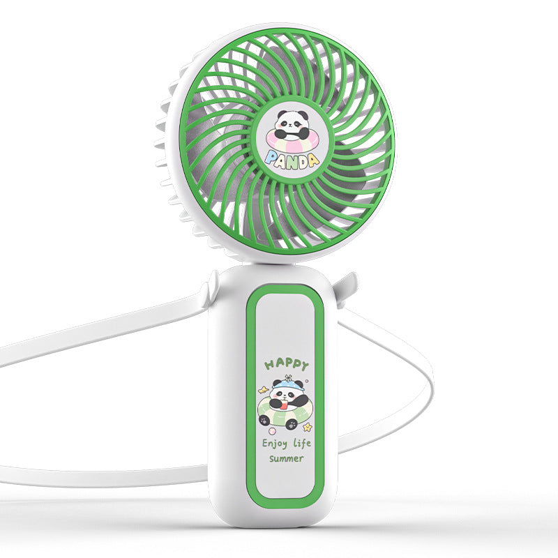 Portable Mini Fan with Hanging Function Panda Design Compact Handheld Cooler