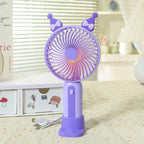 Portable Table Fan Battery Operated Compact Cordless with Multiple Speeds and LED Display