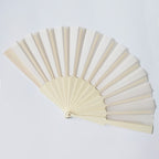 Ladies Hand Fan High-Quality Paper and Natural Wood Elegant Foldable Handheld Fan