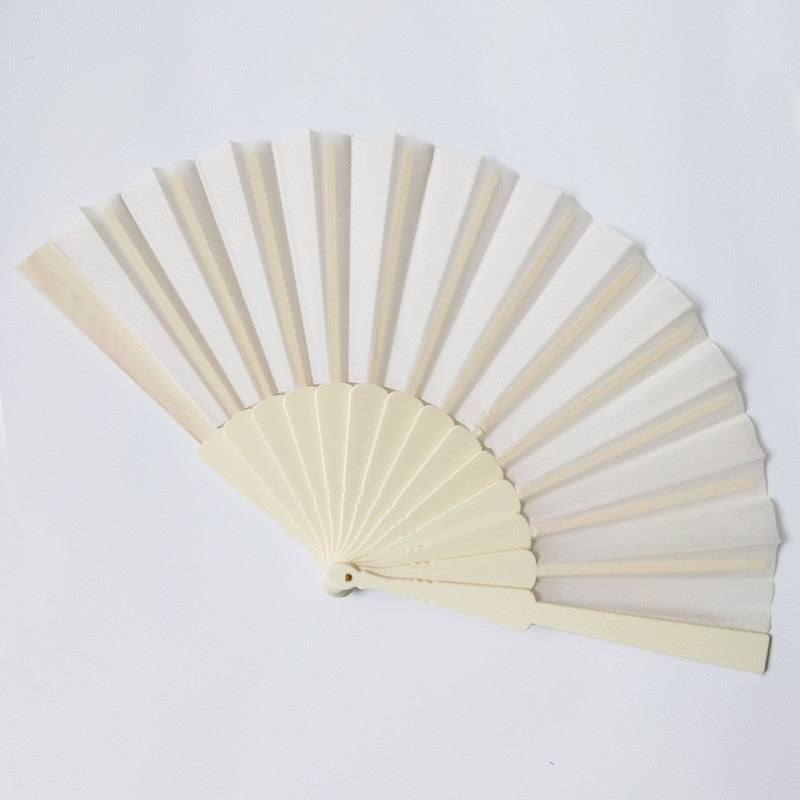 Ladies Hand Fan High-Quality Paper and Natural Wood Elegant Foldable Handheld Fan