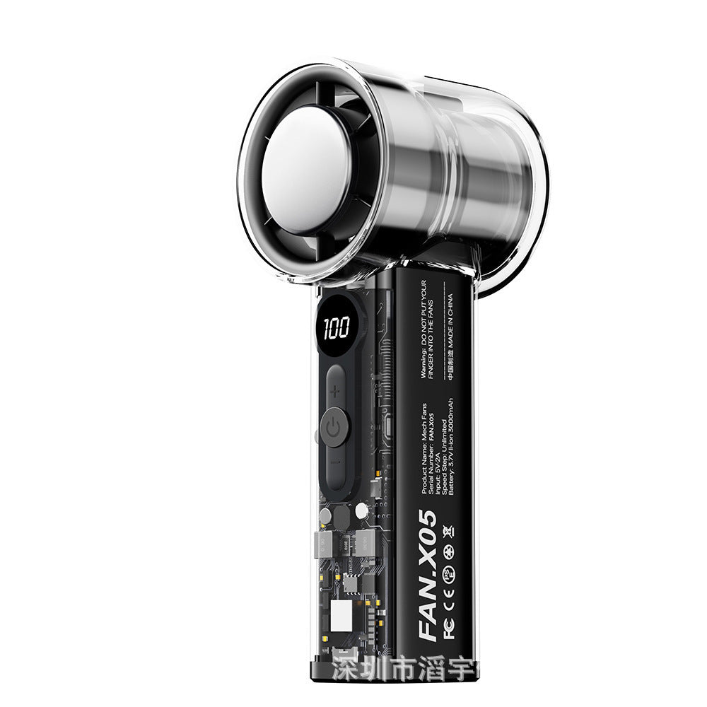 Harrow Portable USB Battery Fan Lightweight Quiet Operation Stepless Speed Control