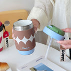 Women's Insulated Stainless Steel Coffee Cup with Leak-Proof Closure Practical Design