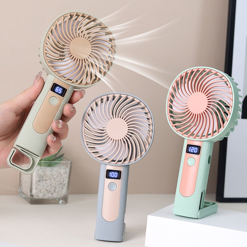Portable Battery Operated Fan with Variable Speed Control and LED Display
