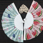 Ladies Decorative Fan Shimmering Shell Pattern Lightweight Portable Handheld Fan