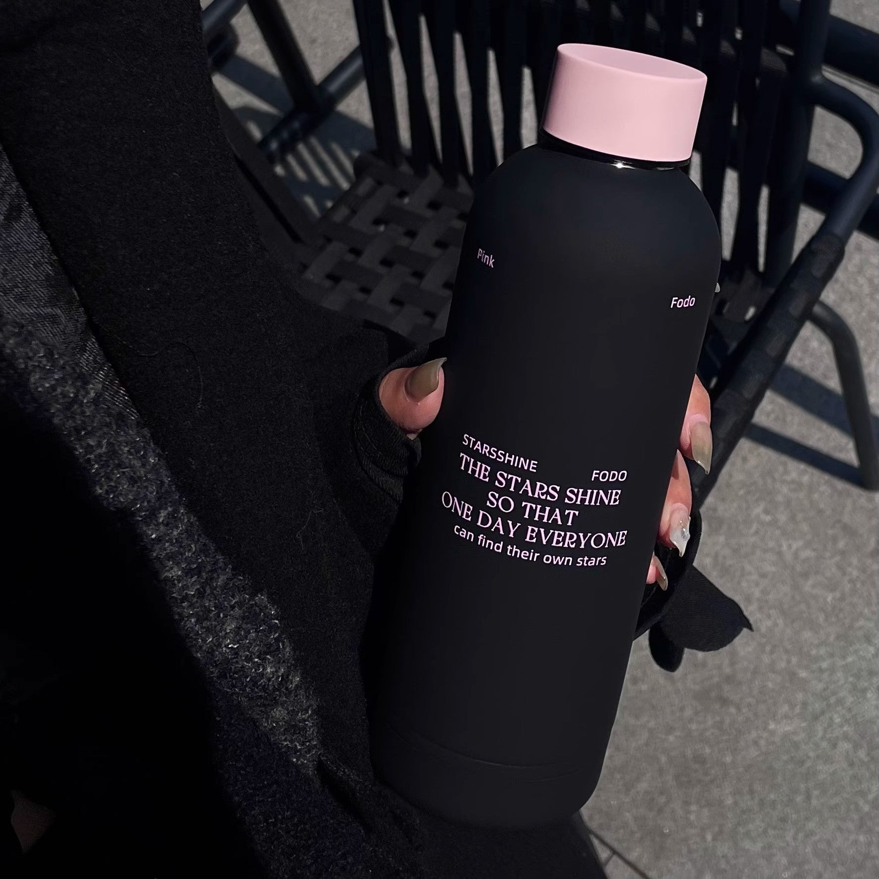 Women's Insulated Water Bottle BPA-Free Ergonomic Design with Carrying Strap for Hot and Cold Drinks