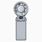 Smart Handheld Cooling Fan Portable Rechargeable Quiet Motor Digital Display