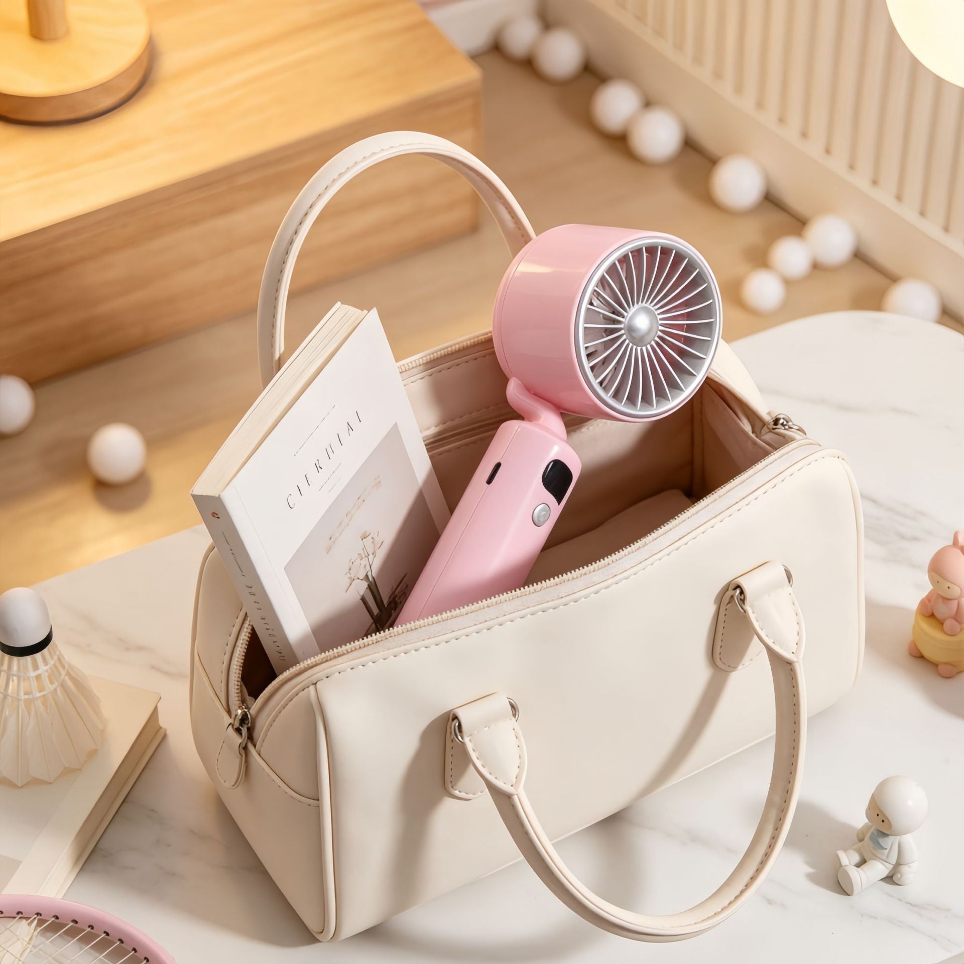 Portable USB Desk Fan with Digital Speed Display Compact Adjustable Tilt Cooling Fan