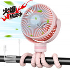 Flexible USB Fan with Rotatable Head and Adjustable Holder Portable Cooling