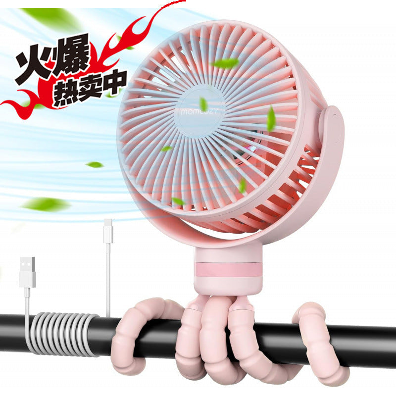 Flexible USB Fan with Rotatable Head and Adjustable Holder Portable Cooling