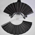Ladies Hand Fan Glittering Sparkling Foldable High-Quality Material