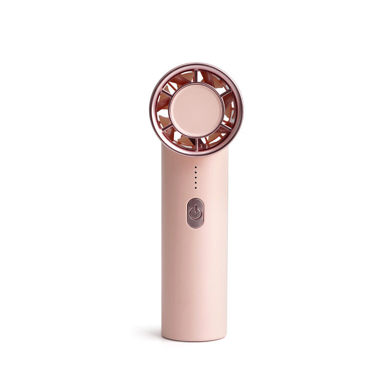 Portable Mini Fan with LED Light Rechargeable Battery Adjustable Speed for Women