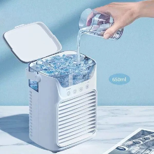 USB Desktop Evaporative Cooler Humidifier One Size Top Fill Water Tank Touch Controls