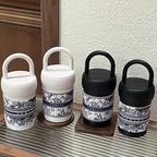 Women's Insulated Travel Mug with Carrying Handle Stylish Thermos Cup
