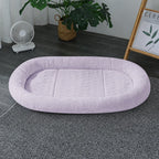 Unisex Pet Bed with Soft Padding Breathable Fabric Non-Slip Bottom Machine Washable Cover