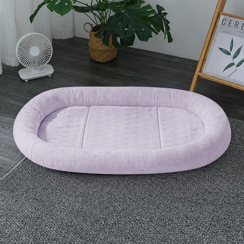 Unisex Pet Bed with Soft Padding Breathable Fabric Non-Slip Bottom Machine Washable Cover