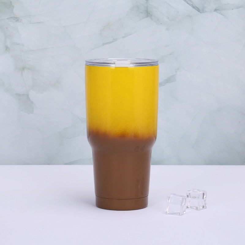 Unisex Insulated Stainless Steel Mug Double-Walled Leak-Proof Lid with Straw Durable Design