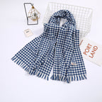 Ladies Scarf Houndstooth Pattern Soft Breathable Fabric Elegant Accessory