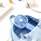 Portable USB Hand Fan with Cute Bear Design Compact Quiet Swivel Head for Women