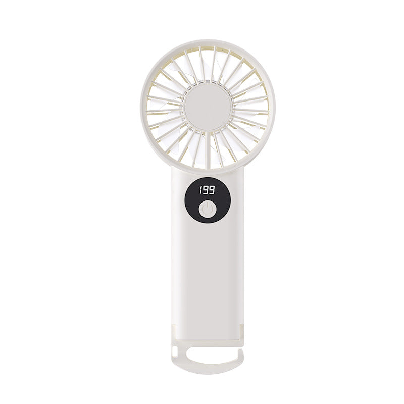Portable Mini Fan Rechargeable Cordless Lightweight Personal Handheld Fan with Digital Display and Multiple Speeds