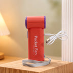 Portable Mini Fan with LED Display USB Rechargeable Compact Lightweight Unisex