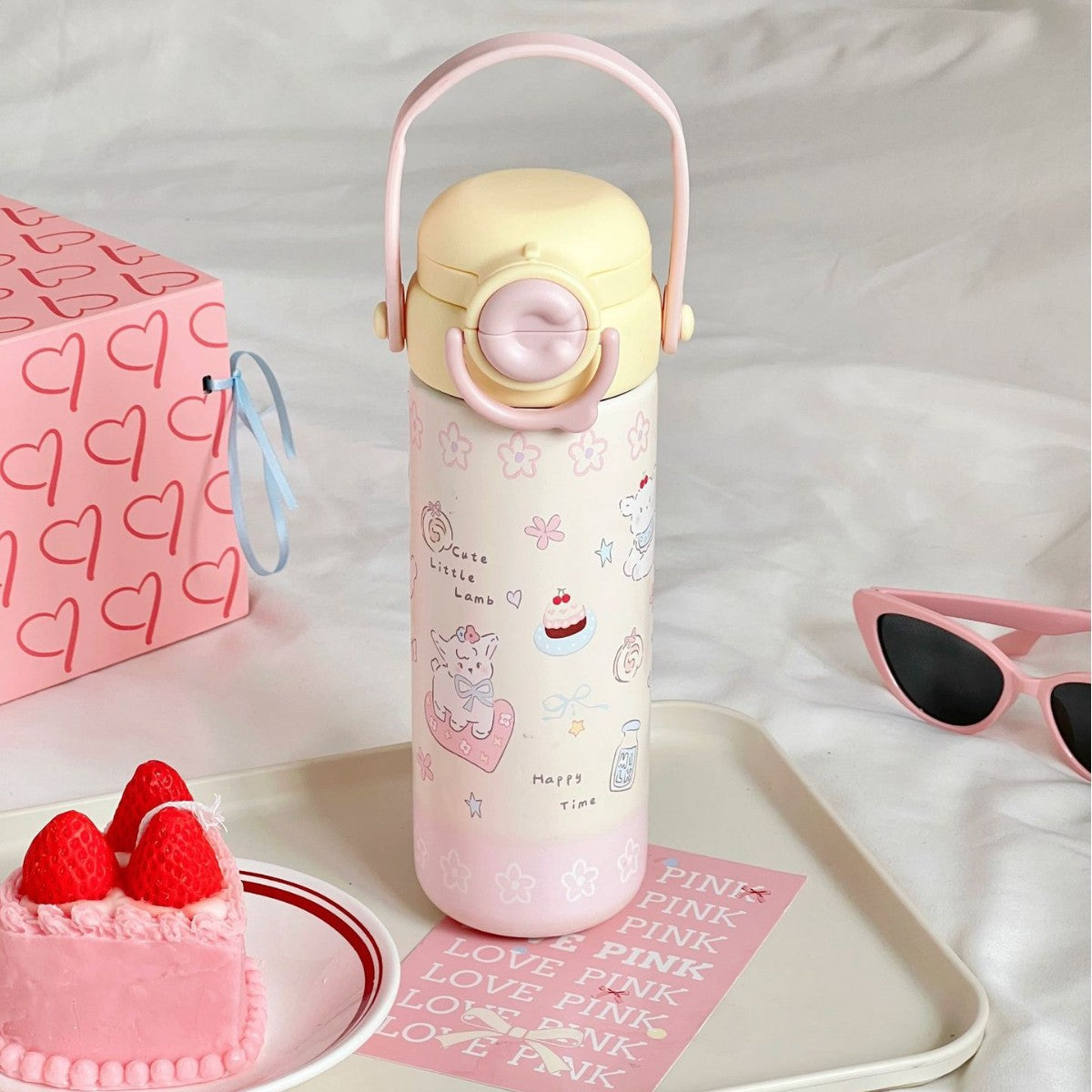 Ladies Insulated Stainless Steel Water Bottle Double Wall Leak-Proof Motiv Design