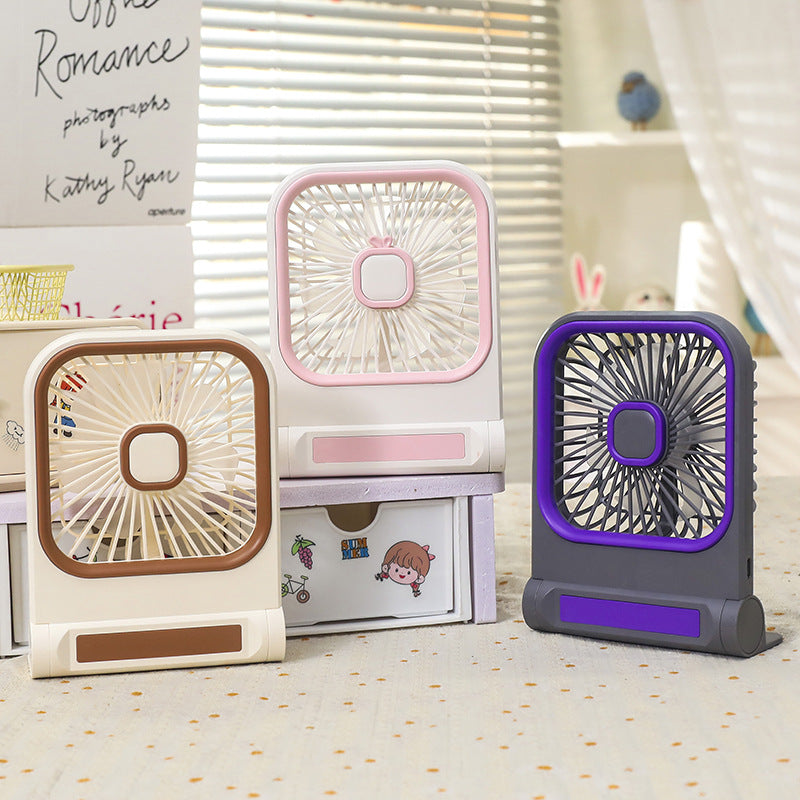 Portable Mini Fan USB Powered with Cute Cat Design Lightweight Handheld Personal Cooling Fan