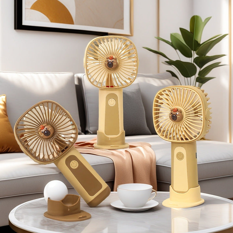 Ladies Portable Handheld Fan USB Rechargeable with Adjustable Speed Settings Compact and Lightweight