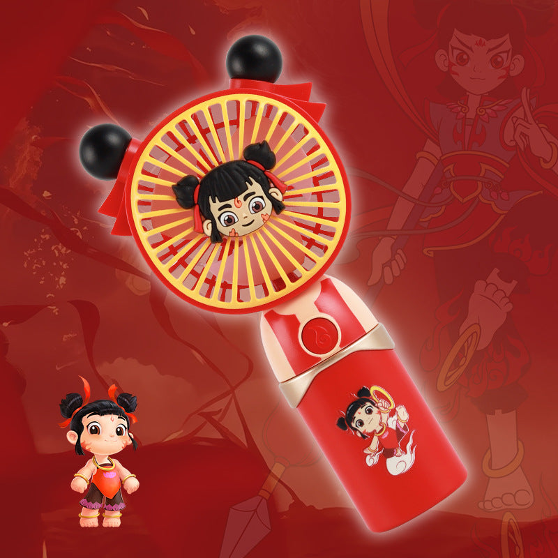 Portable Ladies Hand Fan with Cute Character Design Compact Eco-Friendly