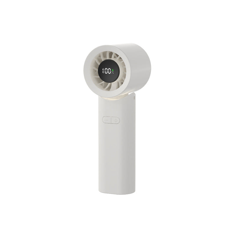 Handheld Smart Cooling Fan Portable USB Rechargeable with LED Display and Multiple Speeds