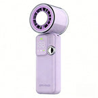 Portable USB Rechargeable Fan with Digital Display Adjustable Speed Compact and Lightweight