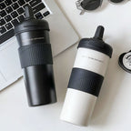 Insulated Water Bottle with Leak-Proof Lid Non-Slip Grip BPA-Free for Hot and Cold Drinks