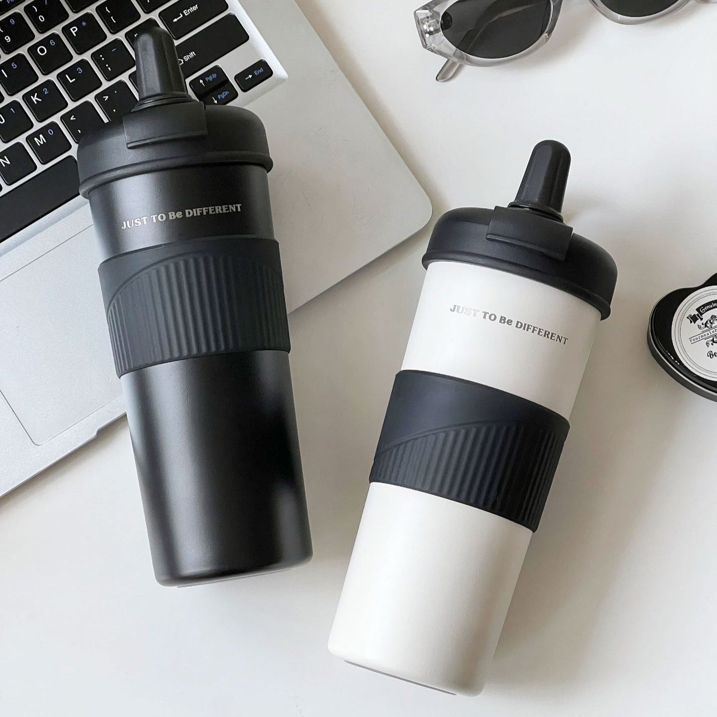 Insulated Water Bottle with Leak-Proof Lid Non-Slip Grip BPA-Free for Hot and Cold Drinks