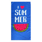 Brehn Beach Towel Soft Quick-Drying Microfiber Palm Tree Design Blue Large