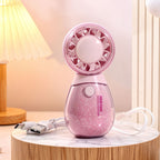 Portable Handheld Fan with Bear Design USB Rechargeable Lightweight Personal Fan