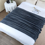 Women's Plush Fleece Blanket Extra Warm Textured Design Soft Cozy Throw