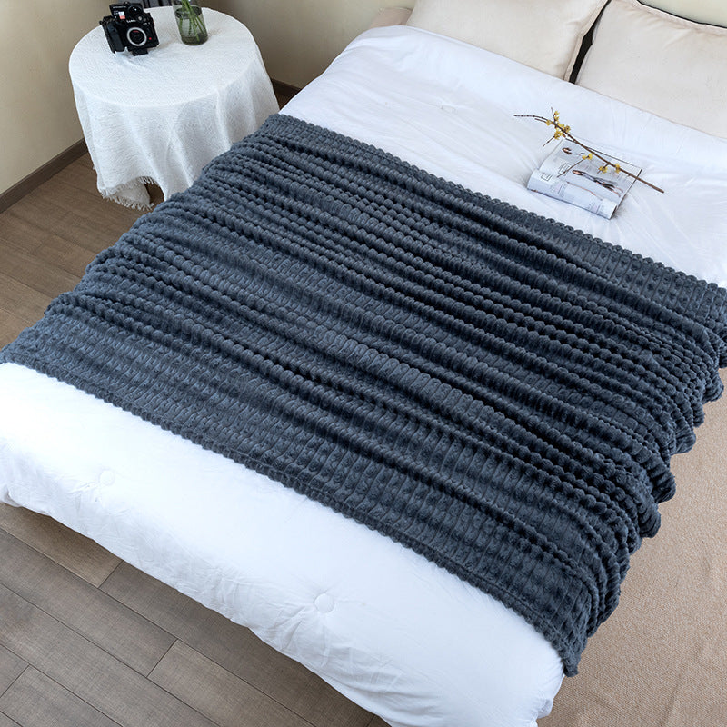 Women's Plush Fleece Blanket Extra Warm Textured Design Soft Cozy Throw