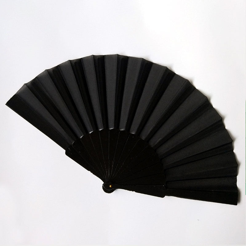 Ladies Hand Fan High-Quality Paper and Natural Wood Elegant Foldable Handheld Fan