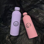 Ladies Stainless Steel Insulated Water Bottle 500ml Leak-Proof Smile Design