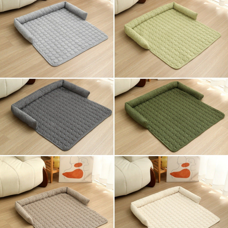 Comfortable Platform Mat with Raised Edges Soft Padded Floor Cushion for Home and Outdoor Use