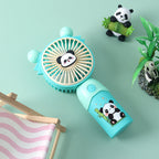 Portable Mini Fan USB Rechargeable Quiet Panda Design Compact Lightweight