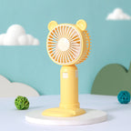 Portable USB Desk Fan with Animal Ears Quiet Compact Lightweight