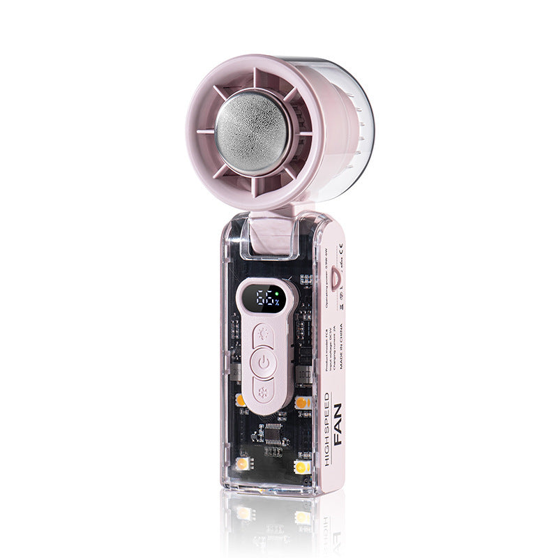 Portable Rechargeable Mist Fan with Multiple Speeds and LED Display Cordless Personal Cooling Fan