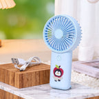 Portable USB Fan Compact Quiet Operation Multiple Speeds Cute Penguin Design for Travel and Office Use