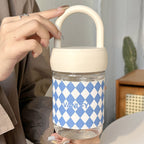 Women’s Glass Water Bottle with Ergonomic Carrying Handle Durable Stylish Reusable