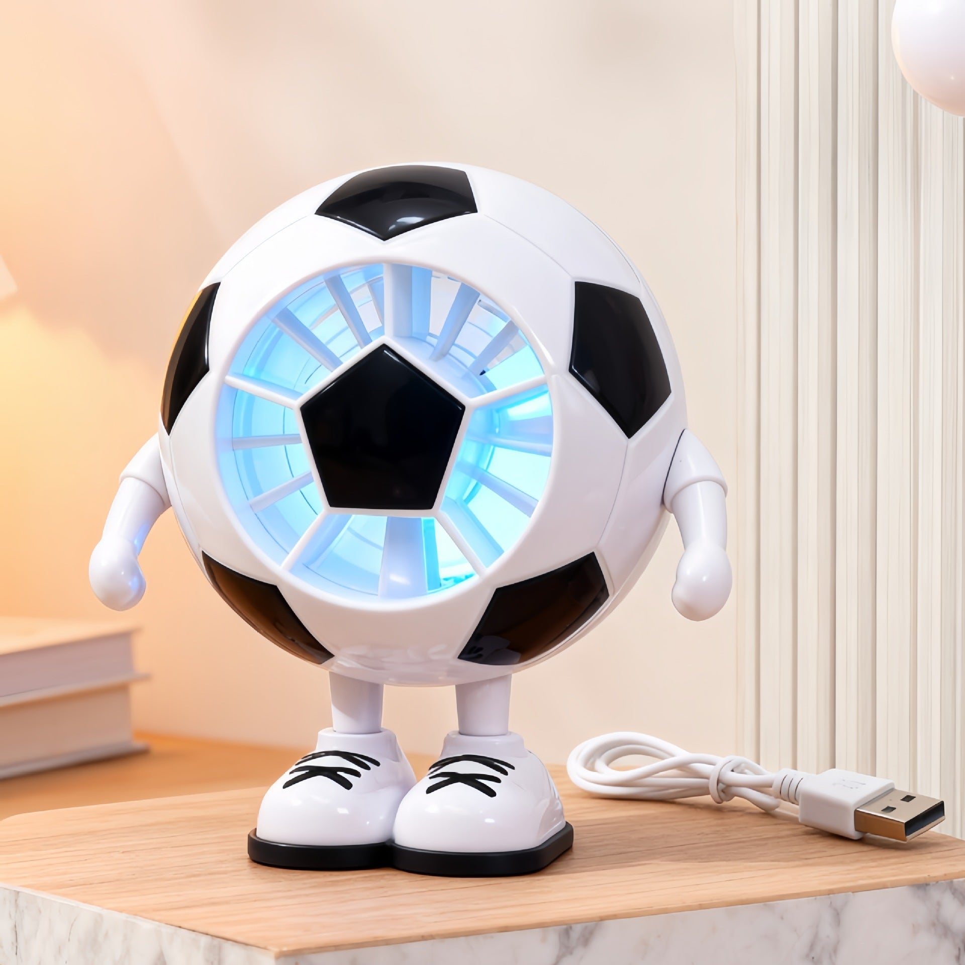 Portable USB Table Fan with Cute Animal Design Quiet Operation Adjustable Tilt Angle