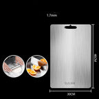 TitanPro Stainless Steel Cutting Board Durable Rust-Proof Antibacterial Kitchen Chopping Block